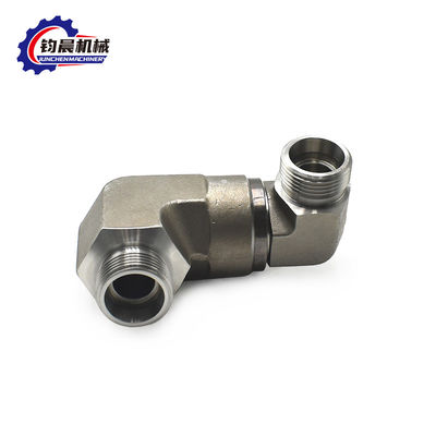 Hydraulic Carbon Steel 90 Degree Elbow with Flange Connection and Thread Pipe Joint