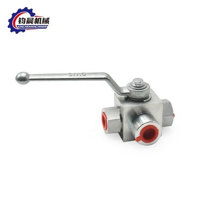 Ball Valve KHB 3-Way Shut-Off Ball Valve Made Of Carbon Steel For Gas / Water / Oil
